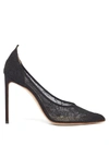 FRANCESCO RUSSO Point-Toe Silk-Lace Pumps,40E9CE83-5621-6605-0649-E136073027A8