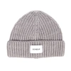 DONDUP LIGHT GREY WOOL LOGO HAT,75b0114b-a264-424e-84a0-99773598b96d