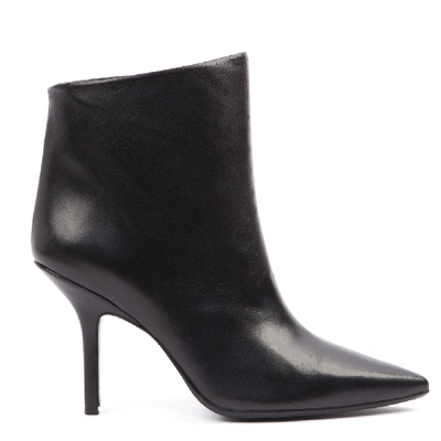 Dondup Black Leather Ankle Boot