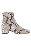 Bally Ankle Boot 'maggye' In Snake Look Grey/multi In Grey