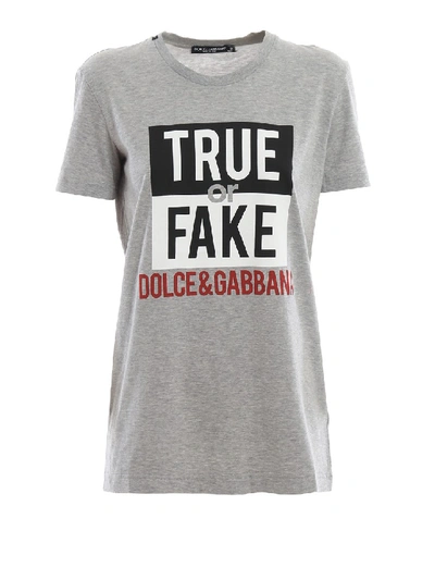 Dolce & Gabbana Grey Melange Cotton T-shirt