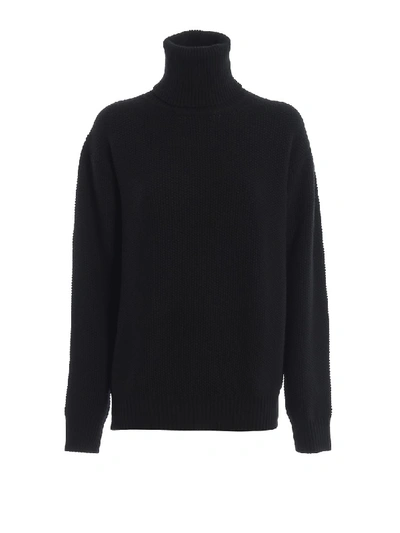 Dolce & Gabbana Ribbed Cashmere And Silk-blend Turtleneck Sweater In Black