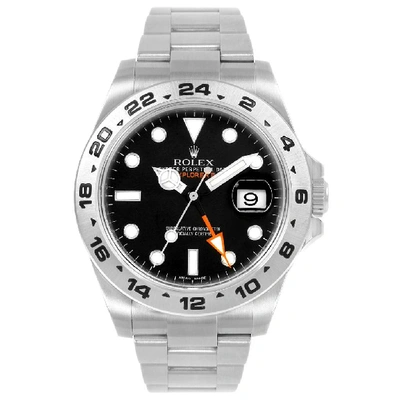 Rolex Explorer Ii 42 Black Dial Orange Hand Steel Mens Watch 216570 In Not Applicable