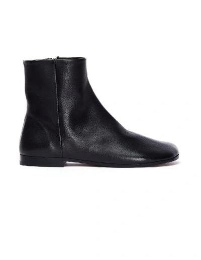 Vetements Leather Toe Shape Boots In Black