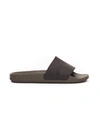 RICK OWENS DRKSHDW GREY RUBBER SLIDES,CFBA2100-E114-E116-9759-D8BFAFA7F6D5