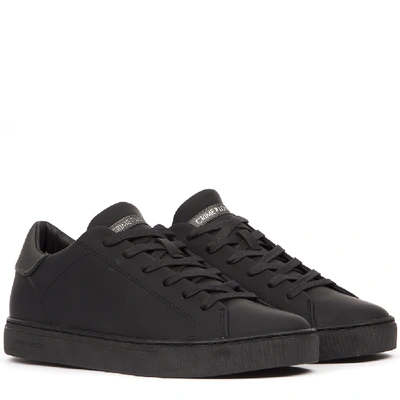 Crime London Black Leather Low-top Sneakers