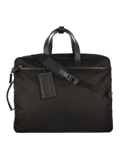 Prada Leather And Nylon Bag In Black