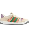 GUCCI MULTICOLOR WOMEN'S PINK AND PURPLE SCREENER SNEAKERS,f1efacc6-23af-beb6-fa94-7c684c02c121