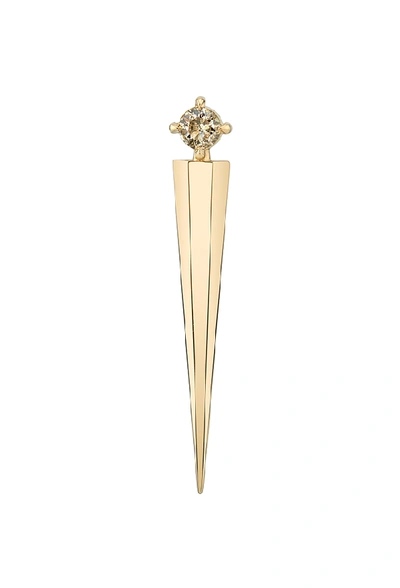 Ark Single Dagger Champagne Diamond Earring