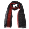 GUCCI BLACK WOOL ALL OVER GG SCARF,6102ad68-94c5-810a-be88-e9c3fdf37338