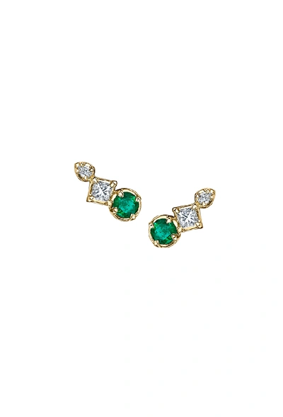 Ark Emerald And Diamond Serendipity Studs