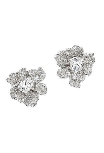 Anabela Chan Diamond Peony Butterfly Earrings