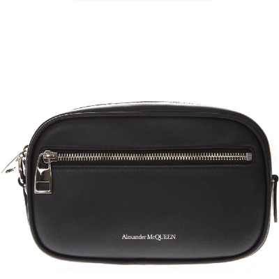 Alexander Mcqueen Black Leather Clutch