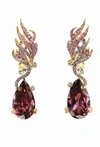 ANABELA CHAN PINK FEATHER EARRINGS,1ac83d83-a05f-b0e5-a213-a0aa95228db0