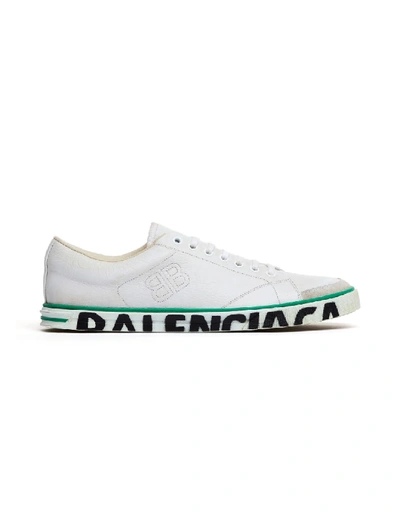 Balenciaga White Leather Match Sneakers