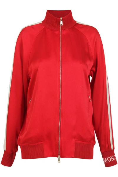 Moncler High-collar Track Jacket In Red