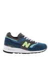New Balance Suede And Tech Fabric 997 Running Shoes In Grey