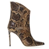 ALDO CASTAGNA ANKLE BOOT IN PYTHONED BROWN LEATHER,6d34ef59-917a-c6a0-ef8a-2c523d360975