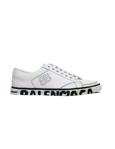 Balenciaga Black-white Textile Match Sneakers