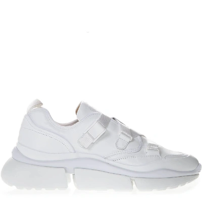 Chloé Sonnie White  Leather & Suede Sneakers