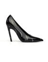 BALENCIAGA BALENCIAGA LEATHER SLASH LOGO HEELS,494143/1070