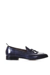 GREEN GEORGE NAVY LEATHER LOAFERS WITH TASSELS,422f59e5-9345-190a-7fbf-487580802732