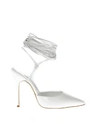 MANOLO BLAHNIK PATENT WHITE HIGH LEATHER SANDALS,aaa22ee9-31b4-bcd4-c15b-224bad5f1003