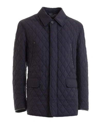 Brioni Quilted Down Jacket In Black