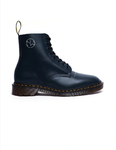 Undercover Leather Dr.martens Boots In Black