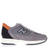 HOGAN GREY INTERACTIVE SNEAKER IN SUEDE AND NYLON,238af7be-c82c-b08c-faba-7a9d30a9babc