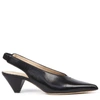 ALDO CASTAGNA ELISE BLACK LEATHER SLINGBACK,3d1b3b3d-6472-703a-2243-d26e99ca3b51