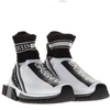 Dolce & Gabbana 30mm Sorrento Logo Sock Sneakers In Black