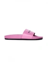 BALENCIAGA BALENCIAGA POOL LEATHER LOGO SLIDES,517226/5640