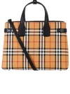 BURBERRY MEDIUM BANNER IN VINTAGE CHECK AND LEATHER BAG,6e4c8c1b-d956-6f5c-6c4a-9c3530b078a0