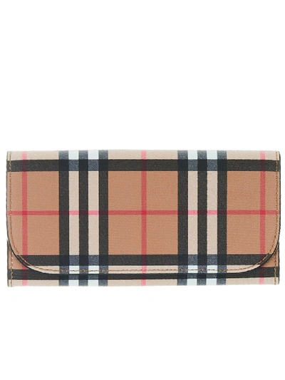 Burberry Heron Printed Leather Wallet In Neutrals