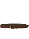 Tod's Woven Leather Belt In Black