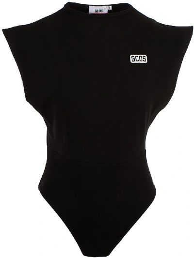 Gcds Cotton Bodysuit In Black