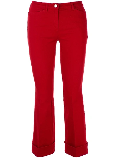 N°21 Cropped Flared Jeans In Red