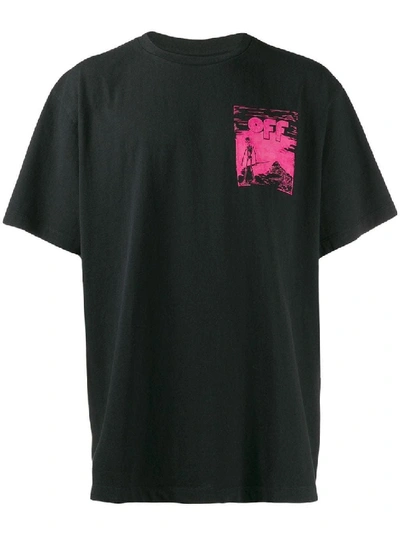 Off-white Black Men's Floating Skull T-shirt In Black