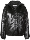 GIVENCHY BLACK WOMEN'S HOODED PUFFER COAT,BW004P101L