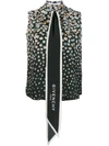 Givenchy Black Women's Floral Oversized Tie Shirt In Black