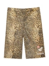 BURBERRY BROWN MEN'S TIGER PRINT SHORTS,4557938