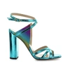 MARC ELLIS LIGHT BLUE MULTICOLORED LEATHER SANDAL,MA5072