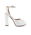 FIORI FRANCESI WHITE PLATFORM SANDAL,PE19121B