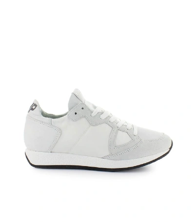 Philippe Model Monaco Vintage White And Grey Sneakers