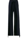 CHLOÉ BLUE WOMEN'S WRAP-EFFECT TROUSERS,C19APA140044A9 SOR