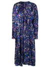BALENCIAGA PURPLE WOMEN'S PULLED PRINT DRESS,556343 TDL75