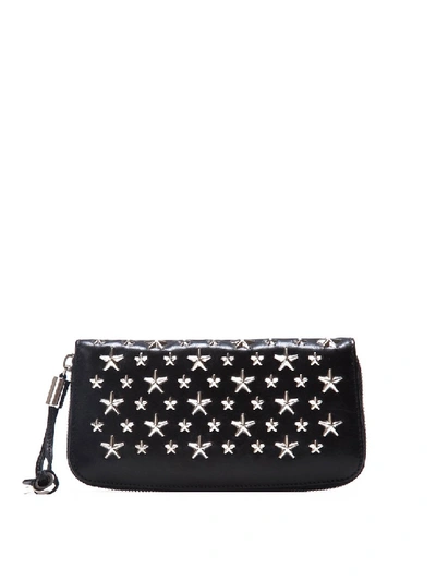 Jimmy Choo Filipa Wallet With Stars In Black