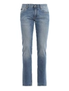 DOLCE & GABBANA LOGO PLAQUE LIGHT SKINNY JEANS,acfaf639-3c1d-a60d-3389-a080195a9f12