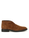 Tod's Polacco Suede Chukka Boots In Brown